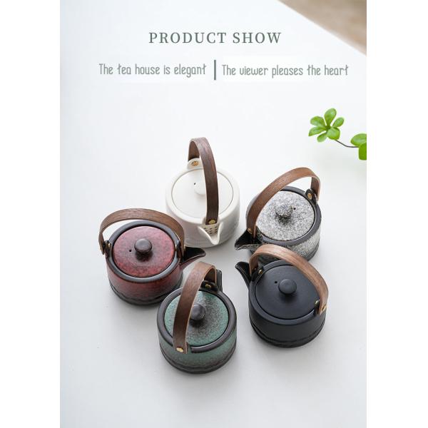 Elegant Single Pot Ceramic Tea Set with Lifting Beam Design Sustainable and Compact