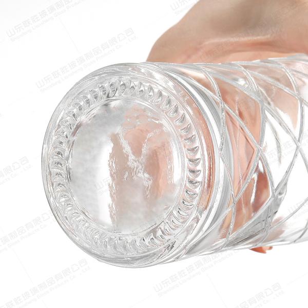 Vinho espumante de champanhe claro garrafa de vidro de 500 ml com manuseio de superfície de estampação a quente