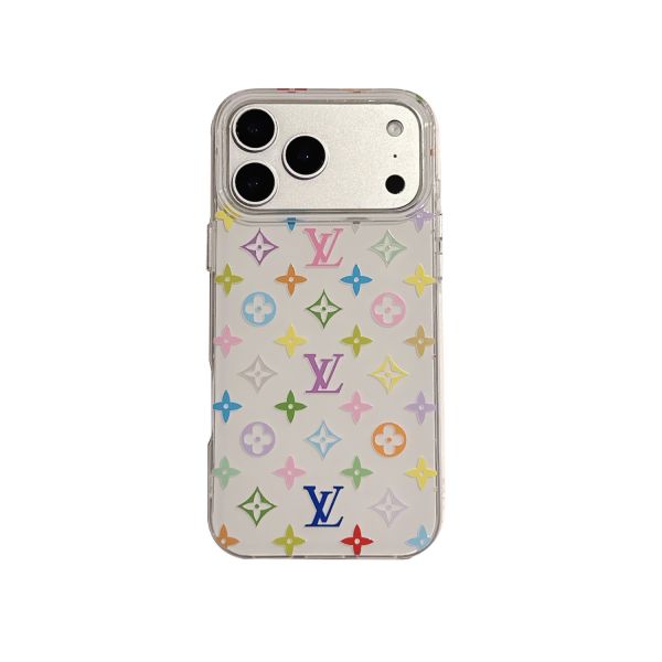 High Transparency Old Flower White Tri-Color Phone Case for iPhone 17 Pro Max