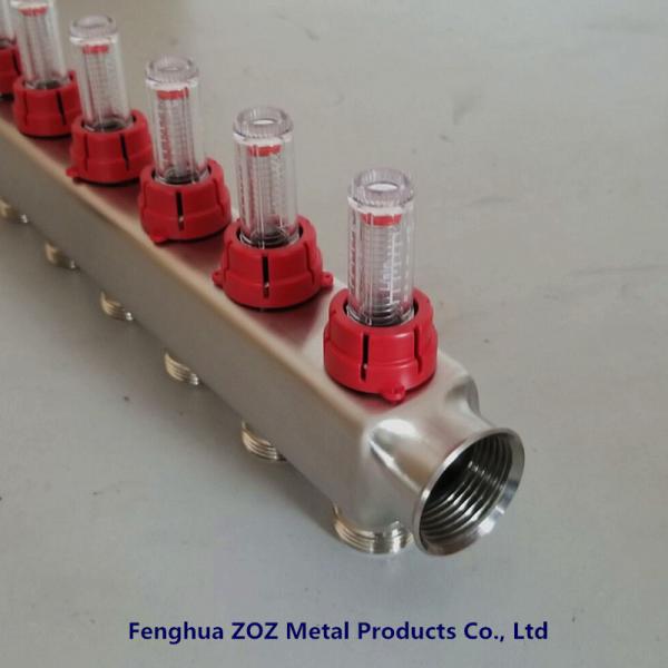 Manifolds for Underfloor Heating System , Stainless Steel Manifold Flow Meter Valve