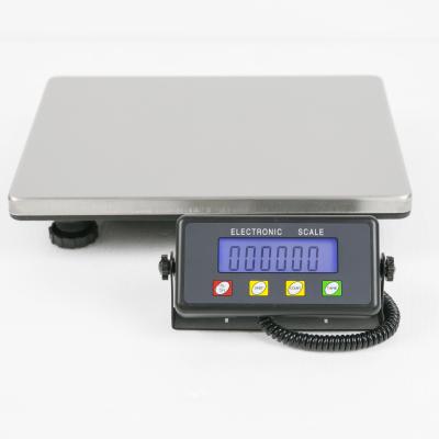Balance de pesage électronique numérique à plate-forme en acier inoxydable de 200 kg pour l'expédition postale et d'entrepôt, division de 100 g