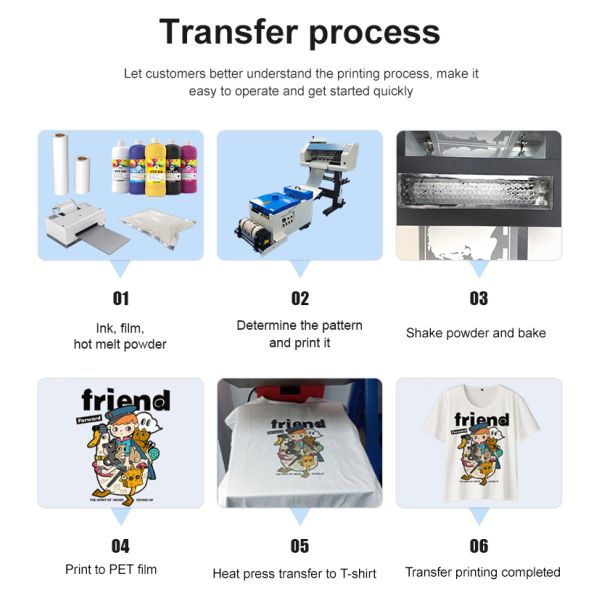 FCOLOR Premium DTF Ink for High Speed 60cm Dual Printhead Direct to Film Printing with DTF Printer Heat Press Transfer