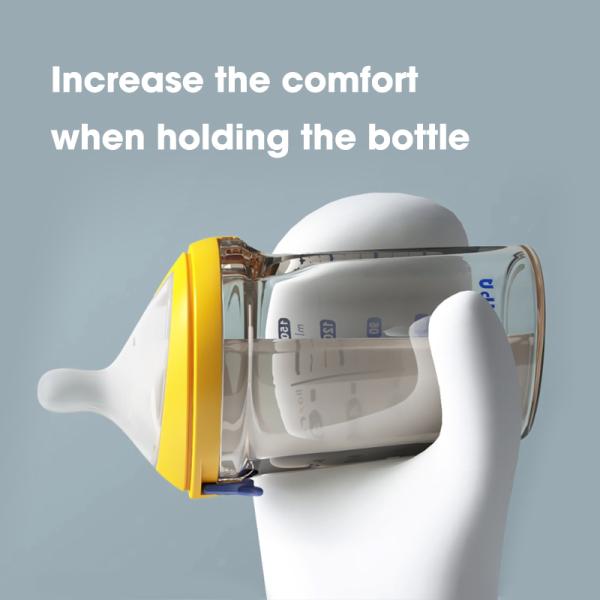 Nice Papa Wide Neck Flip Cap Baby Bottle One Hand Free BPA Free