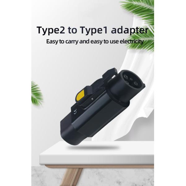 Highly Electric Vehicle Charger Type 1 Male Adapter To Type 2 Female Ev Adapter Convertor Sae J1772 Type1 To Type2 Adapter