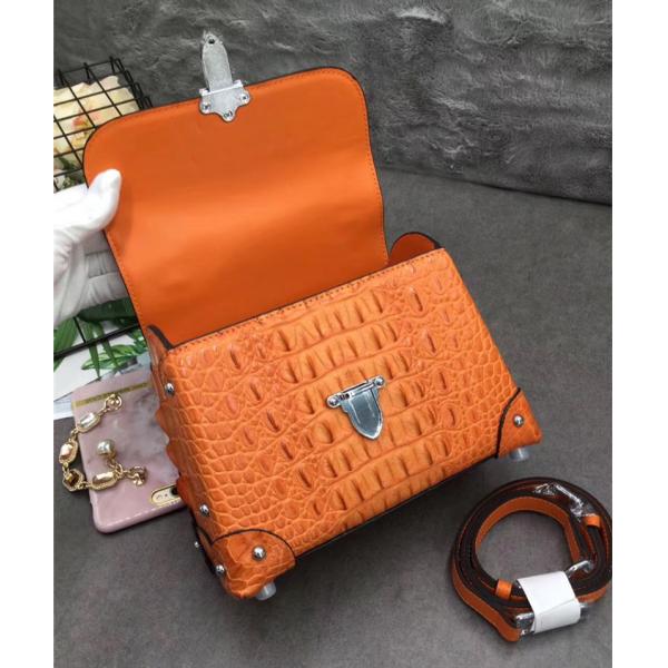 Fashion Designer Genuine Crocodile Skin Female Small Purse Studs Handbag Exotic Alligator Leather Lady Shoulder Bag