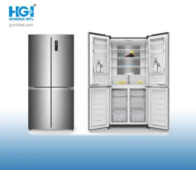 1.02kWh 4 Door Side By Side Refrigerator With Led Screen 564L Big Capacity