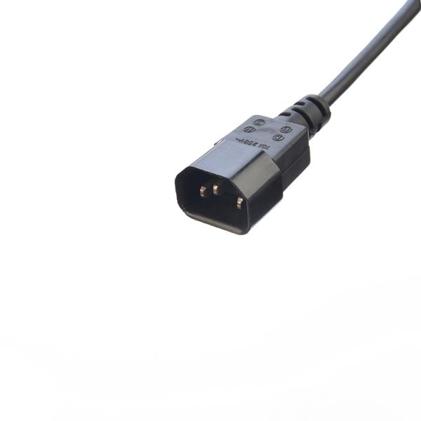 Bared Stranded Copper Conductor Material C13 to C14 AC Power Cords Extension Socket for PDU Computer UPS Server