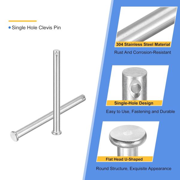 Stainless Steel 304 316 3mm 4mm 5mm Clevis Pin with Hole