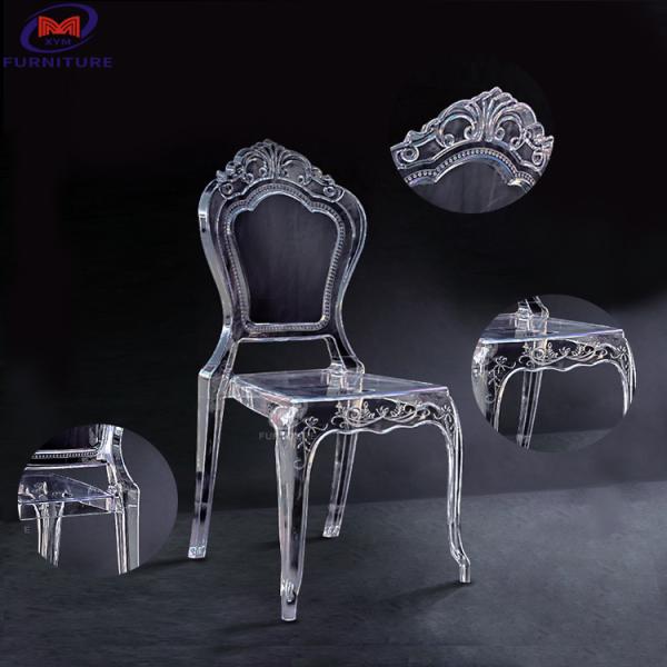 The new Royal wedding clear crystal activities plastic Resin chiavari chairs for wedding hotels banquet halls, etc.