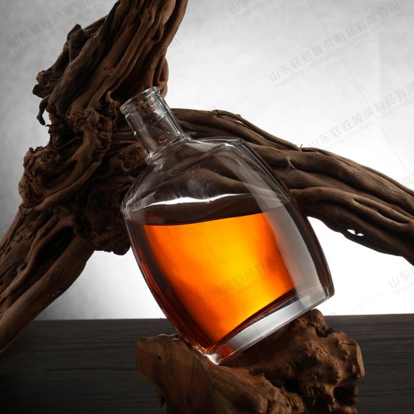 Garrafa de tequila de vidro transparente com tampas de ouro Grande tamanho e material de base Vidro