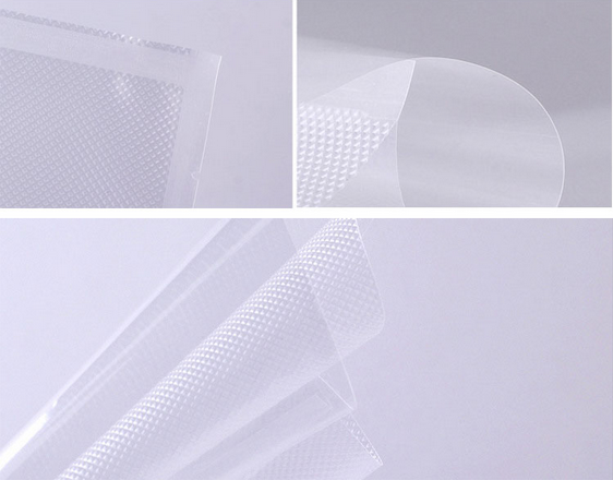 Embossed Pre Cut Food Vacuum Bags Side Gusset Strong Stereoscopic
