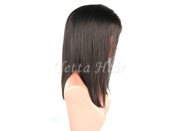 Glueless Short Full Lace Front Wigs Human Hair with Silky Straight