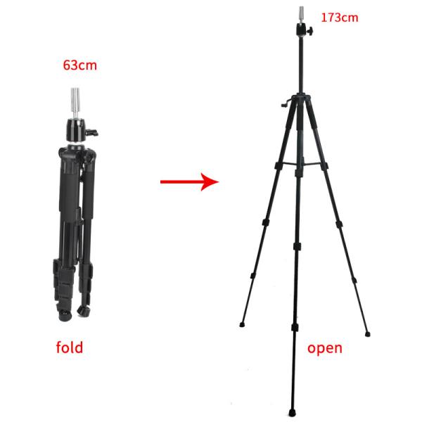 Metal Mannequin Head Stand Wig Stand Tripod For Cosmetology Hairdressing Training