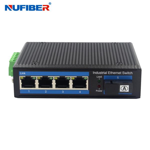 1000M Unmanaged Industrial Switch 4 Port Media Converter Rj45 To Fiber