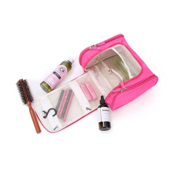 2019 Promotional Small Hanging Toiletry Bag , Folding Cosmetic Bag Polyester Canvas