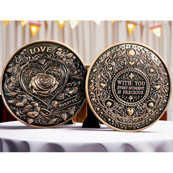 Custom 3D Enamel Coin – Your Logo in Gold/Silver/Brass – Souvenir Gift & Challenge Collectible