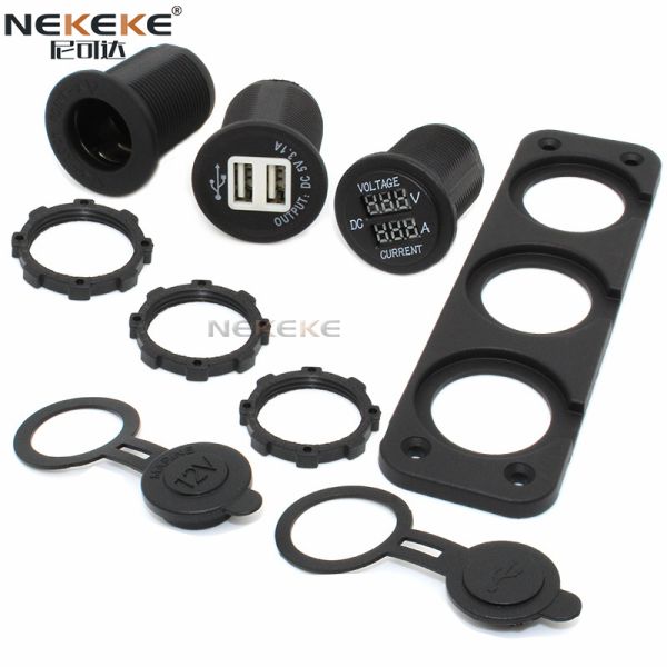 Waterproof 12V Marine Power Socket 3 In 1 with 200W Cigarette Lighter and PD Socket