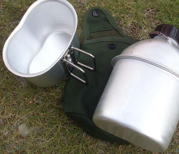 Military aluminum canteen