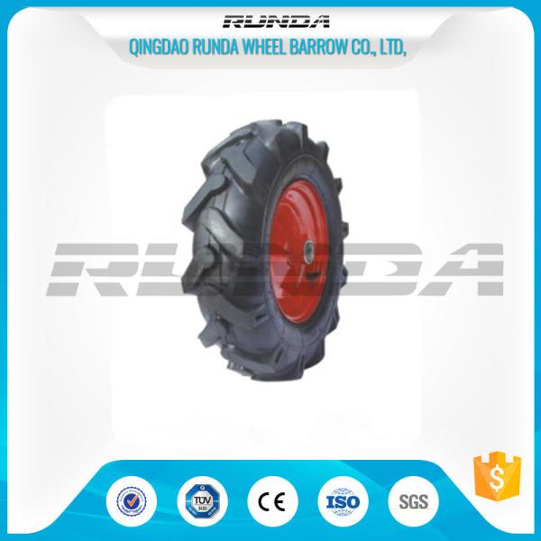 4Ply Rating Heavy Duty Trolley Wheels 8 Steel Rim 1.1mm Steel Rim Thickness