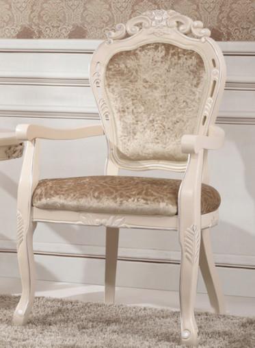luxury French style wooden dining arm chair furniture