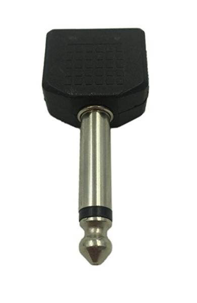 Y Splitter Microphone Audio Cable Connectors 1/4 Inch Mono Male to Dual 3.5mm Female