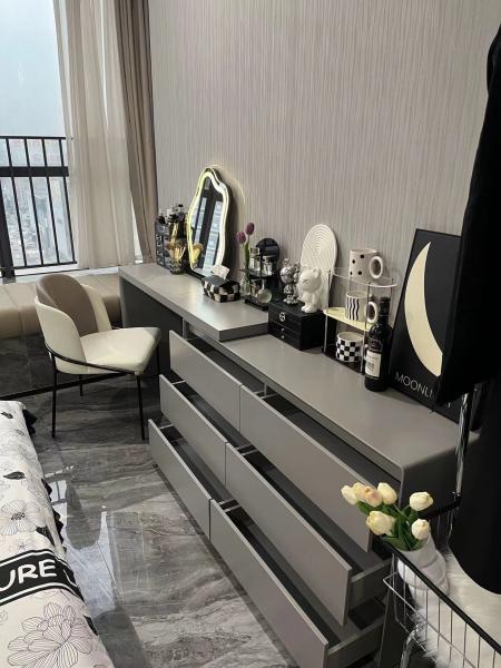 Rock Plate Modern Makeup Table Luxury Dressing Table With Drawers Hotel Bedroom