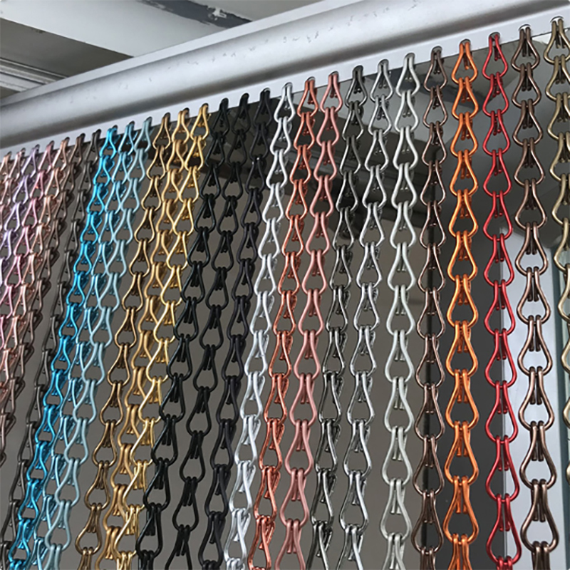 restaurant room divider decorative Aluminium Mesh Fabric Link Door shower wire mesh Netting coil drapery metal chain curtain