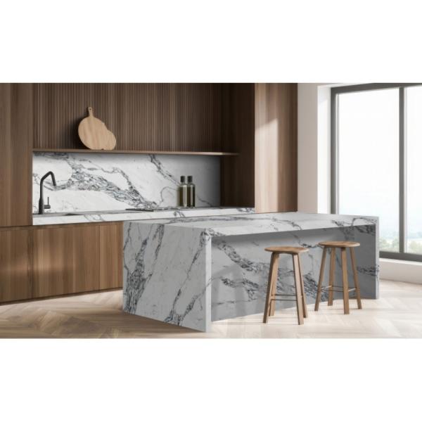 Polished Marble Like Quartz Countertops 3200*1600mm Calacatta Classic Quartz