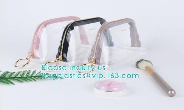 cylinder zip PVC tube bag with hang hook for storage underwear portable PVC makeup bags, Plastic Tube Cylindrical PVC pa