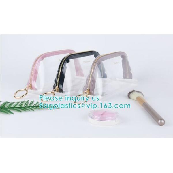 cylinder zip PVC tube bag with hang hook for storage underwear portable PVC makeup bags, Plastic Tube Cylindrical PVC pa