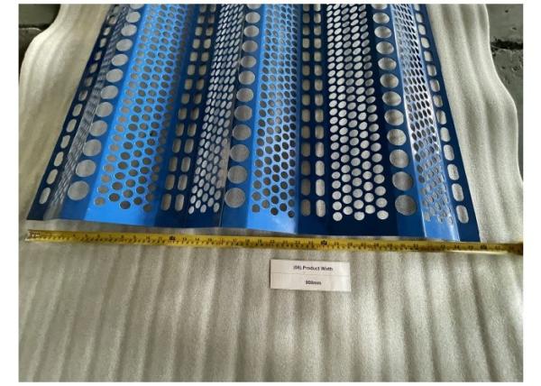 3000mm Length 900mm Width Blue Powder Windbreak Fence Panel For Power Plants