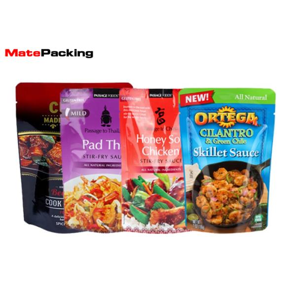 Custom Printing Retort Pouch Bag For Sauce High Barriers High Temperature