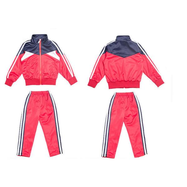 Long Sleeve Teen School Uniform 100% Polyester Anti - Wrinkle Elastic Band Design