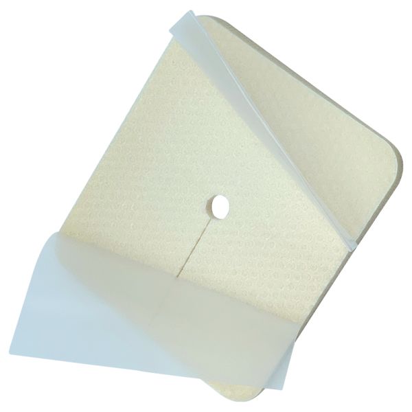 High Absorbency PU Laminated Silicone Foam Dressing With Hole Non Adhesive 7x10cm 9x10cm