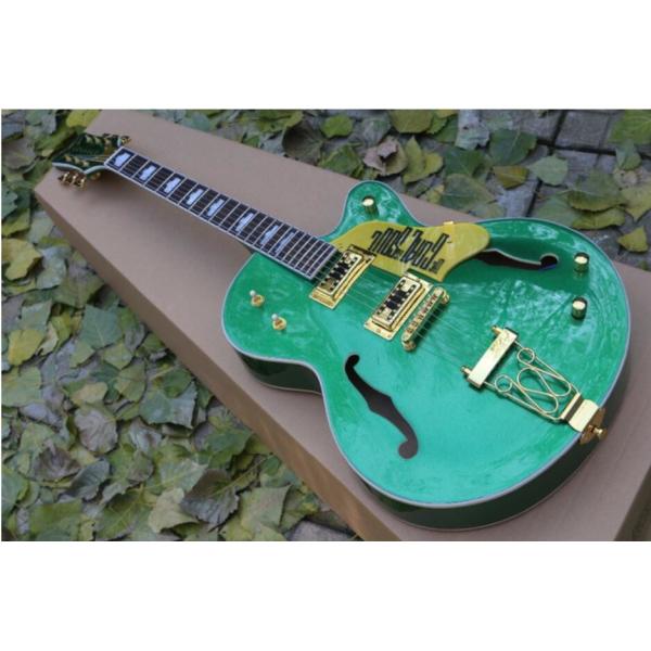 Jazz Electric Guitar,Bigsby and a gold hardware,Semi Hollow Body Archtop Guitar