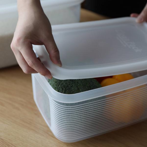 15.5L 9.6L 5.2L Fridge Freezer Storage Boxes Plastic Kitchen Organizer