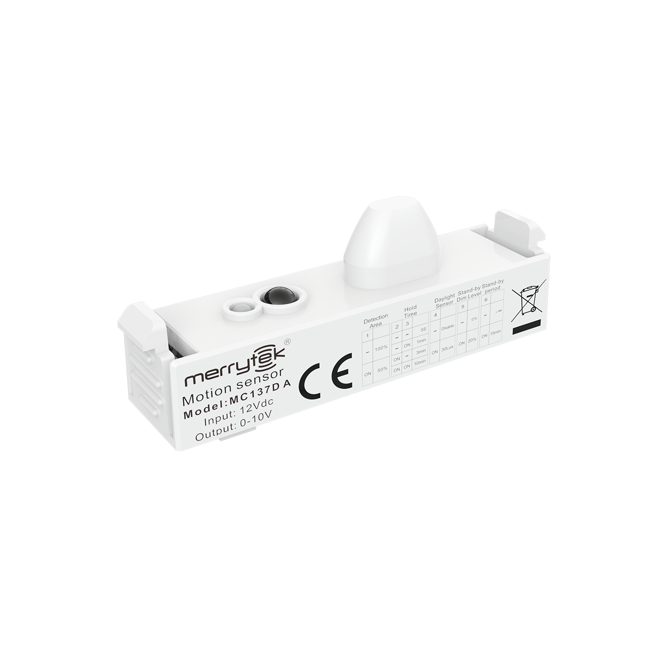 0-10V Long Strip Dimmable Sensor, Bottom Dip Switch And Remote Control For Parameters Setting