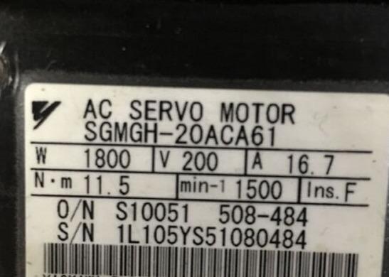 SGMGH-20ACA61 1.8/2.0 KW 230 VAC, high-speed feed type, 17 bit relative value. new original of Yaskawa.