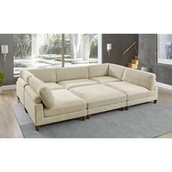 free combination Dark Gray Corduroy living room Sofa 6 - Piece sofa sets Upholstered Sectional sofa bed