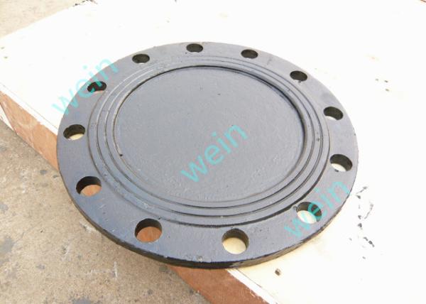 Portable Water Ductile Iron Joints Class PN25 Blind Flange Coated Bitumen