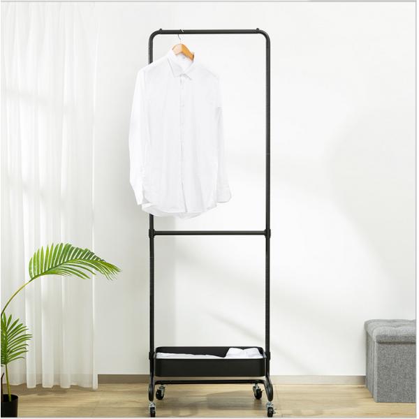 Mobile 61.5cm Length 45kg Bearing Steel Clothes Rack