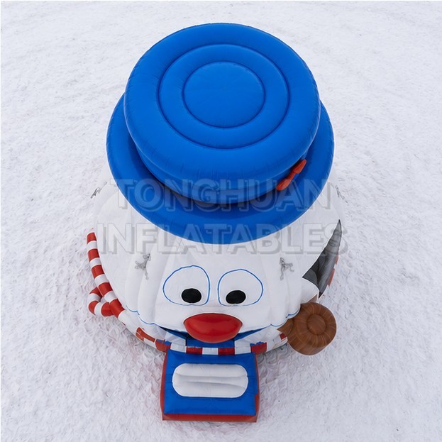 Premium Christmas Inflatable Bouncy Castle with Giant Snowman Design for Schools Shopping Malls Holiday Events and Party Rentals