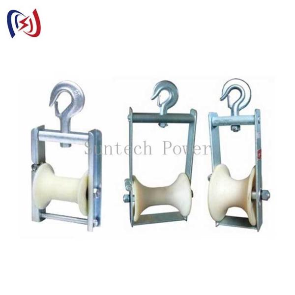 Aerial Cable Stringing Block with Nylon Sheave Hook Suspension and Steel Frame for Overhead Line Construction