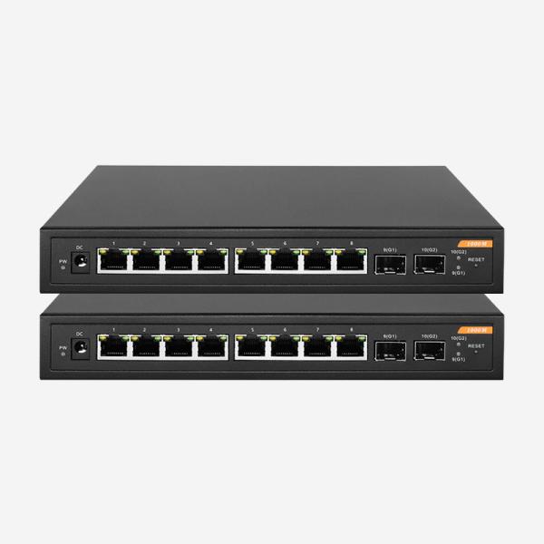 10 gigabits completos portuários Smart controlaram o interruptor do ponto de entrada com portos de 30W RJ45 e 2 entalhes de SFP