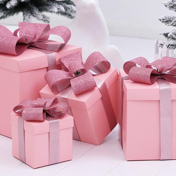 Custom Logo Small Christmas Gift Box Printed Gift Box with ribbon