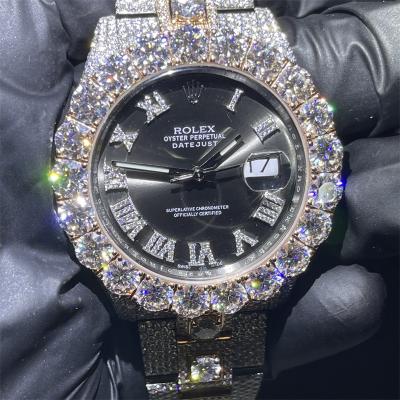 Rapper Diamond Watch de Diamond Watch Round Brilliant Cut do ouro de VVS 18k