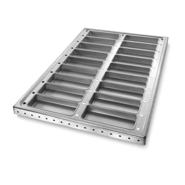 RK Bakeware China Foodservice 41053 Chicago Metallic Glazed Aluminized Steel Blunt End Hoagie Bun Pan Tray