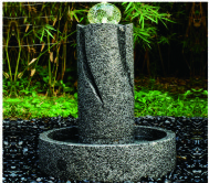 Carved Granite backyard Water Fountains Glass Crystal Balls For Decoration