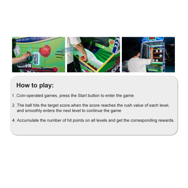 Kids Ball  Game Machine Video Toss Ball Challenge Hit Target Machine Ticket Redemption Machine