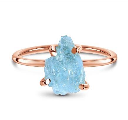925 Sterling Silver Square Moonstone Natural Stone Jewelry Cushion Cut Blue Moonstone Ring